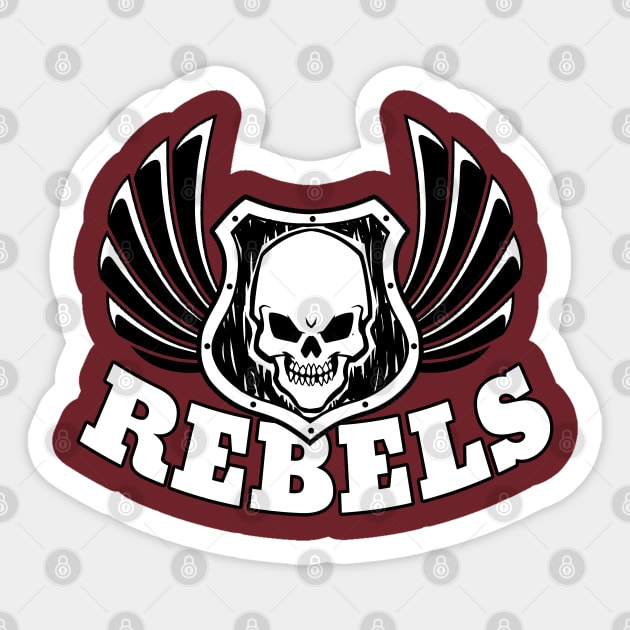 Rebels Mascot Sticker by Generic Mascots